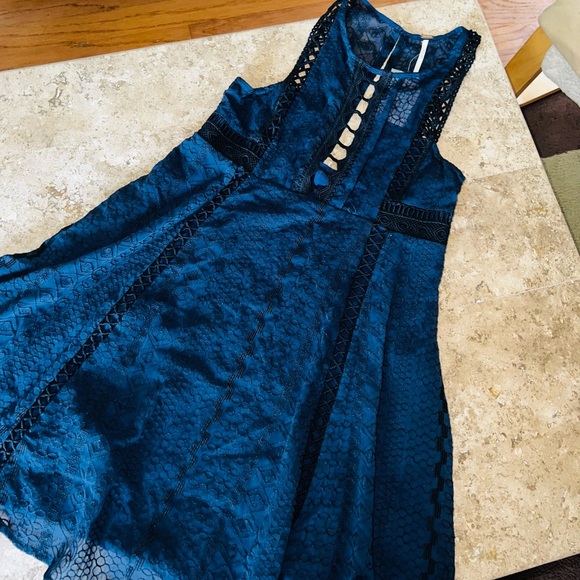 FINAL DAY! NWT Free People Wherever You Go Embroidered Crochet Mini Dress in - Picture 10 of 15